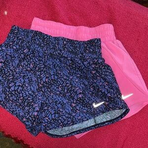 Nike Women's Blue and Pink Shorts